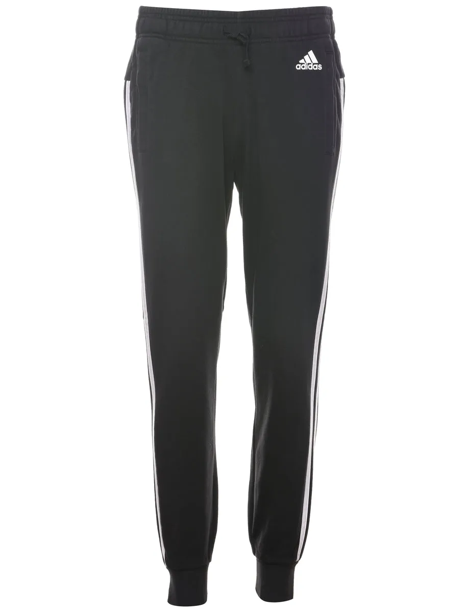 Adidas Black & White Contrast Jogging Bottoms - W26 L30