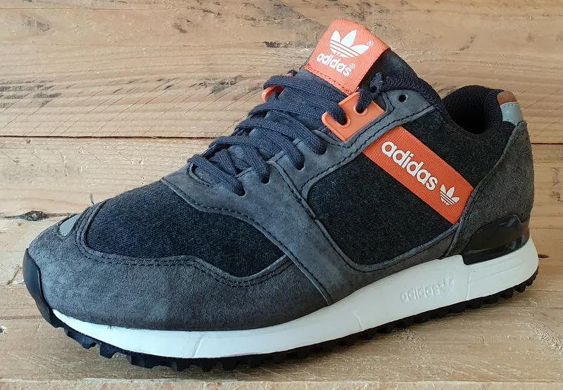 Adidas Run Support Low Suede Trainers UK5/US6.5/EU38 B34790 Grey/Orange/White