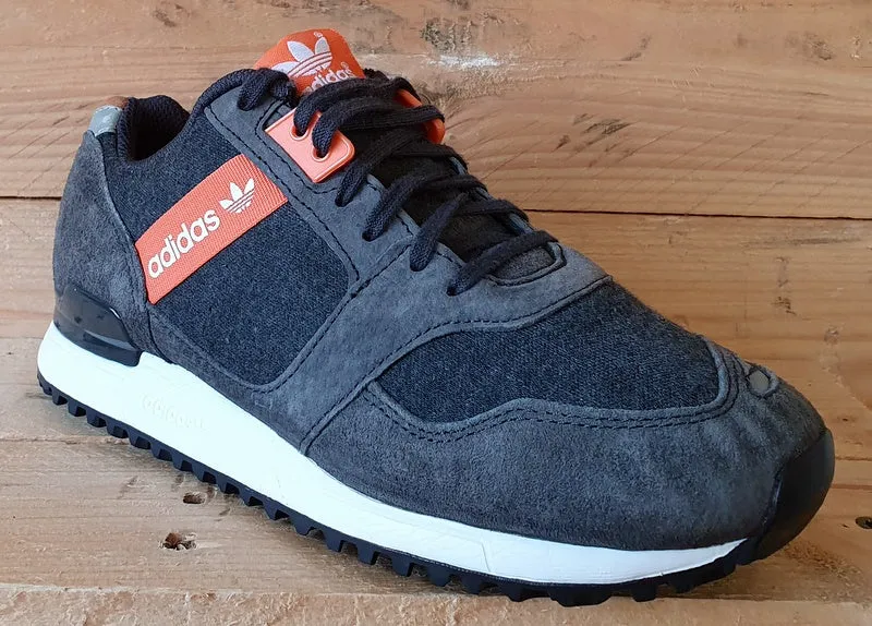 Adidas Run Support Low Suede Trainers UK5/US6.5/EU38 B34790 Grey/Orange/White