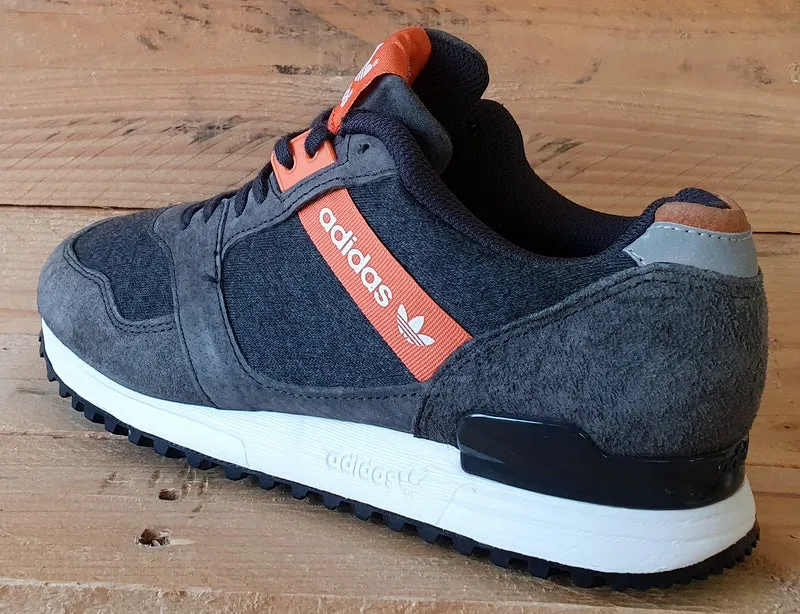 Adidas Run Support Low Suede Trainers UK5/US6.5/EU38 B34790 Grey/Orange/White