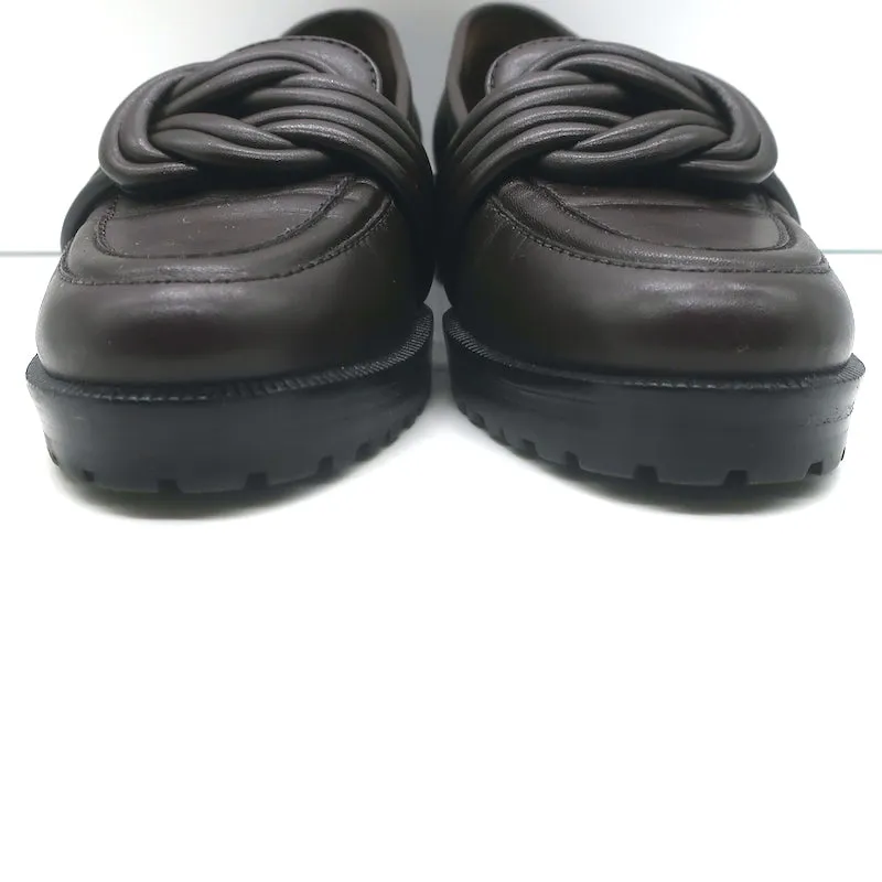 Alexandre Birman Vicky Loafers Dark Brown Leather Size 38.5