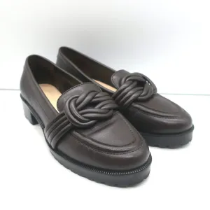 Alexandre Birman Vicky Loafers Dark Brown Leather Size 38.5