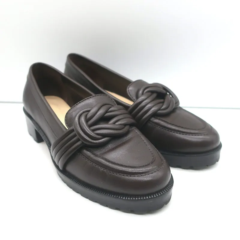 Alexandre Birman Vicky Loafers Dark Brown Leather Size 38.5