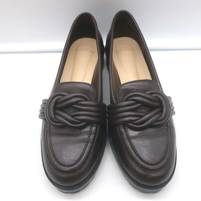 Alexandre Birman Vicky Loafers Dark Brown Leather Size 38.5