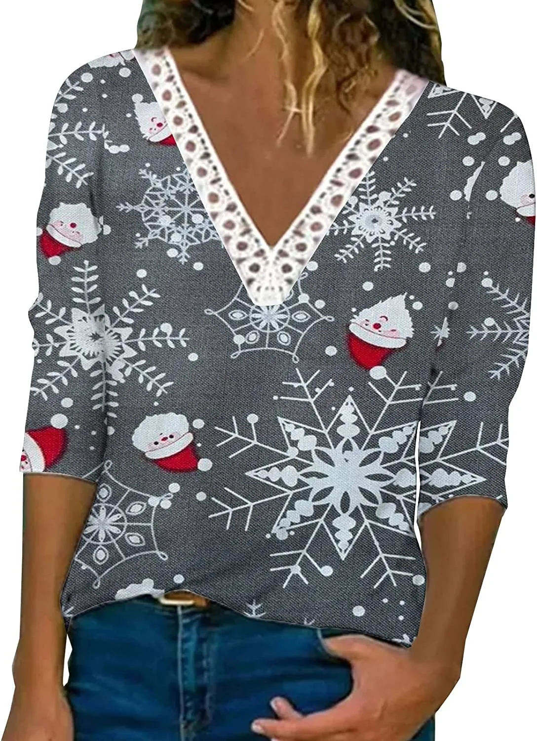 Annabella Creations Womens Cute Floral Print Long Sleeve T Shirts Casual