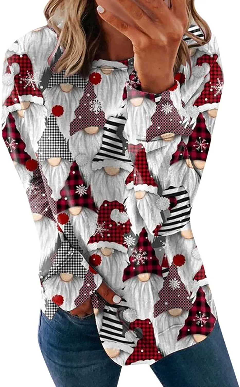 Annabella Creations Womens Cute Floral Print Long Sleeve T Shirts Casual