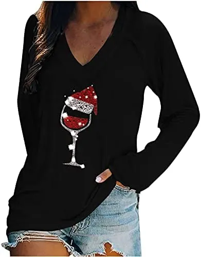 Annabella Creations Womens Cute Floral Print Long Sleeve T Shirts Casual