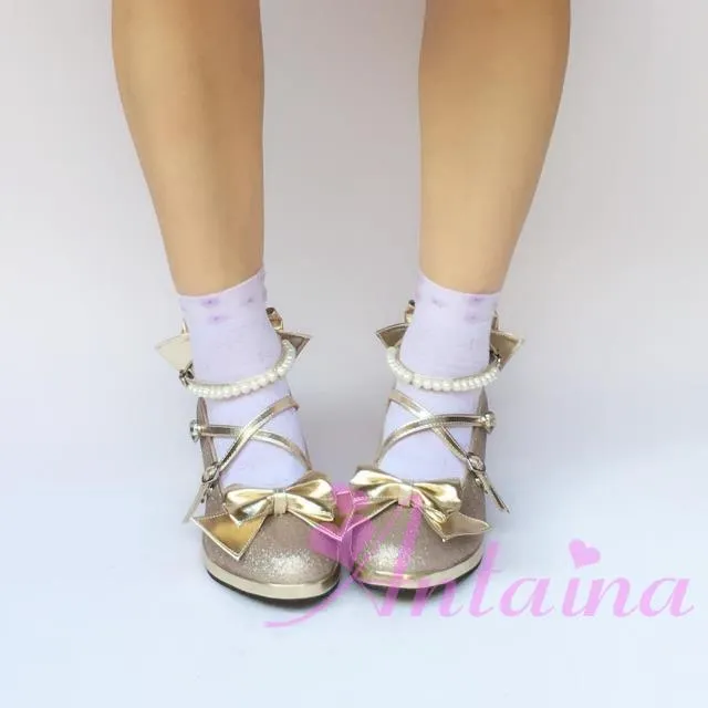 Antaina~Thin Heel Princess Lolita Shoes Plus Size 49-52