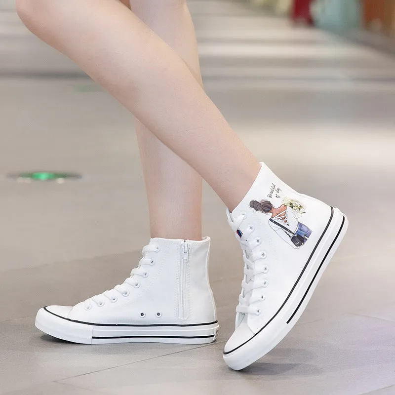 Belifi Fashion Cartoon Joker High Top Shoes