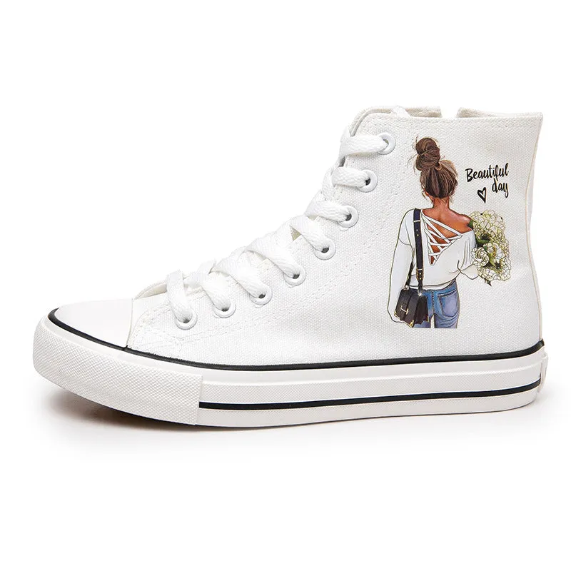Belifi Fashion Cartoon Joker High Top Shoes