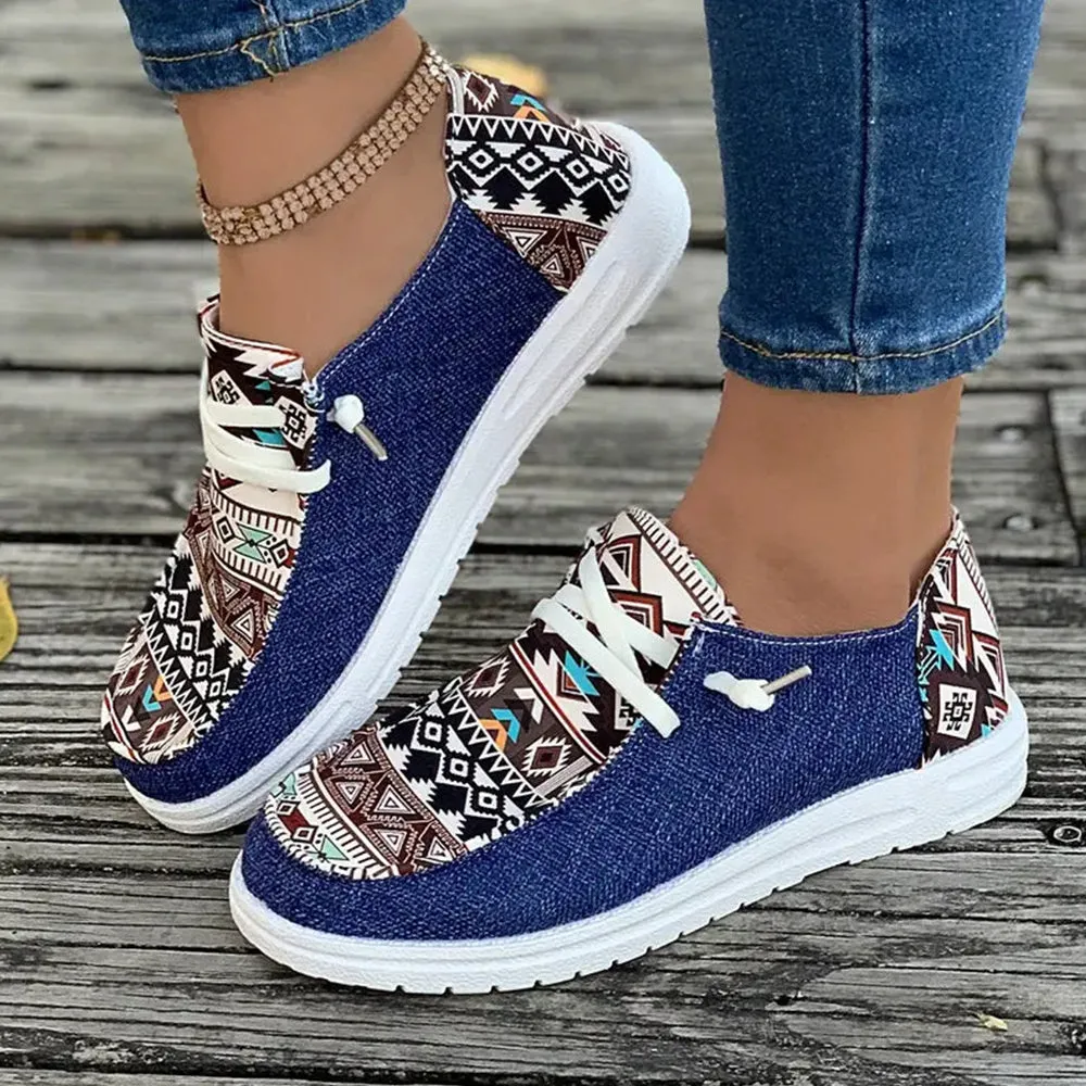 Betterthy Women's Casual Round Toe Low Top Flat Shoes