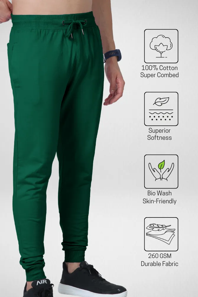 Bottle Green Jogger For Men