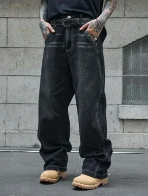 Charcoal Black Straight Fit Cargo Pants – Stylish & Versatile