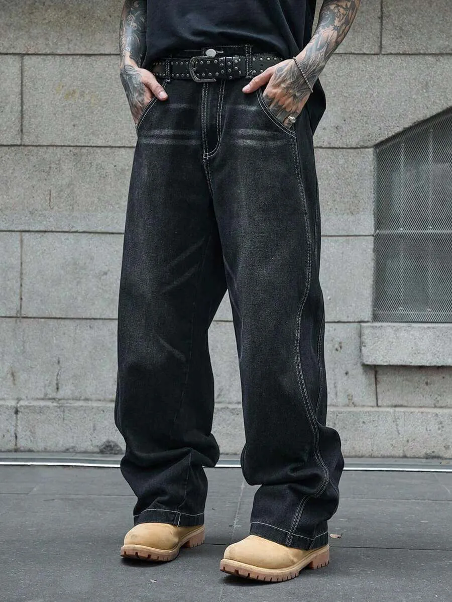 Charcoal Black Straight Fit Cargo Pants – Stylish & Versatile