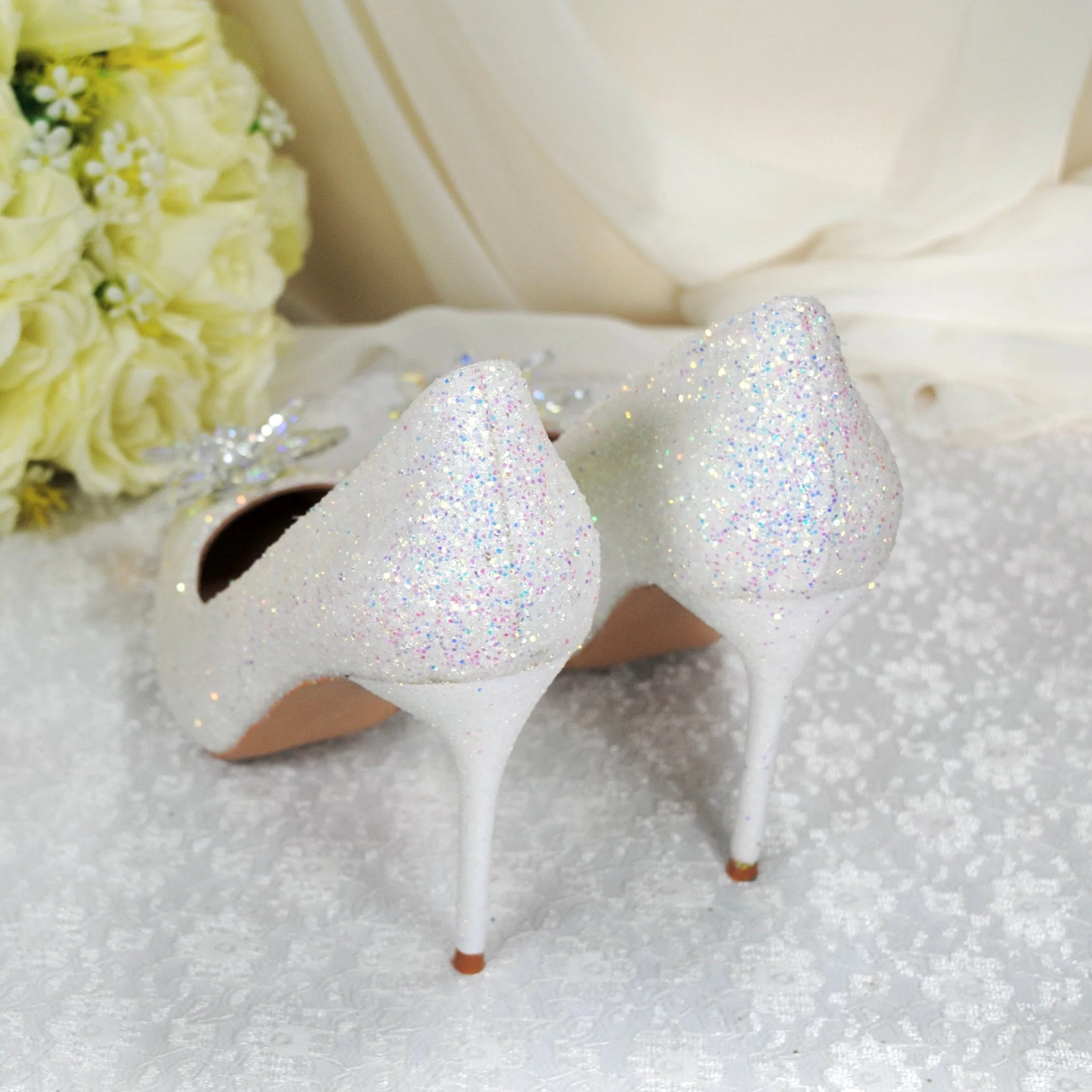 Cinderella Glitter |  9.5cm or 7cm Heel
