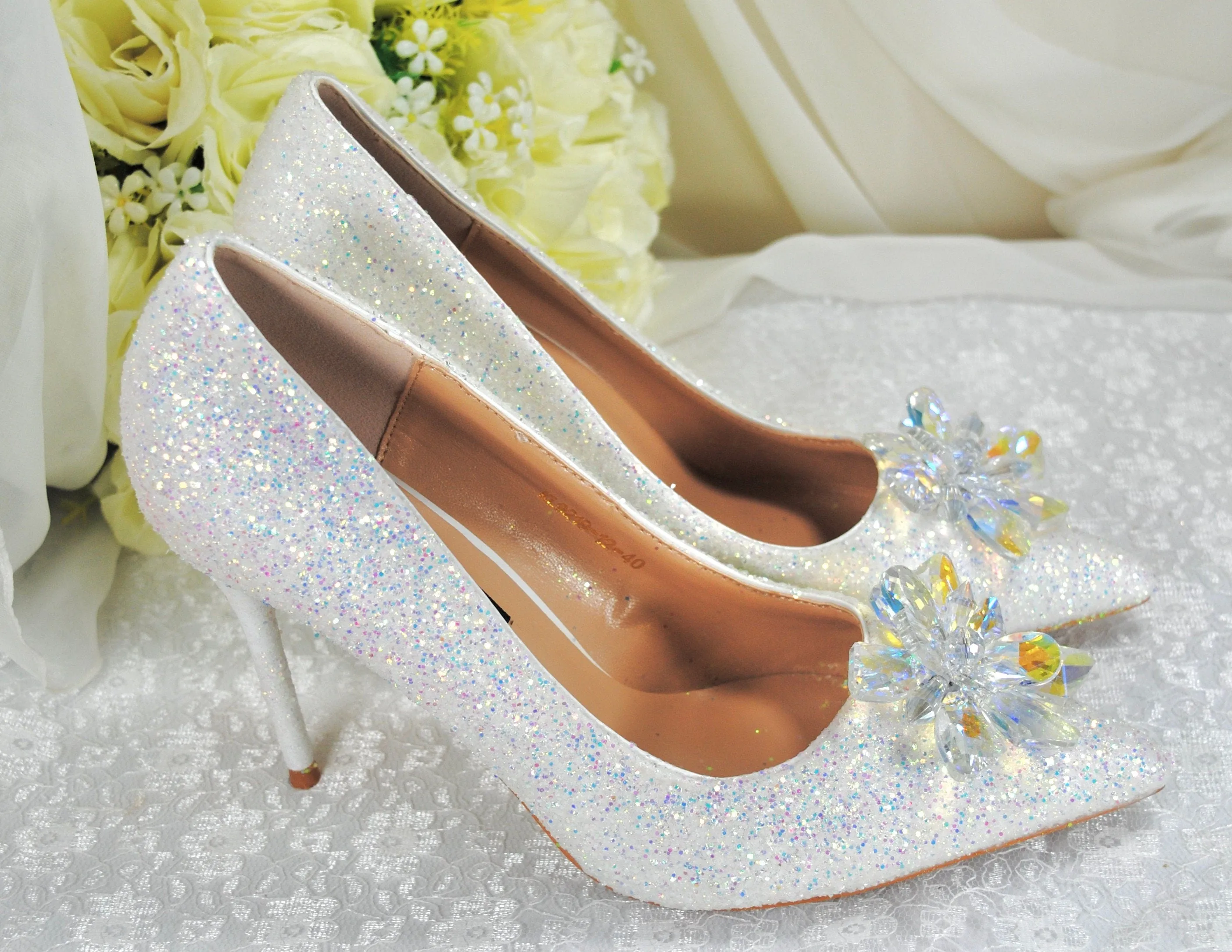 Cinderella Glitter |  9.5cm or 7cm Heel