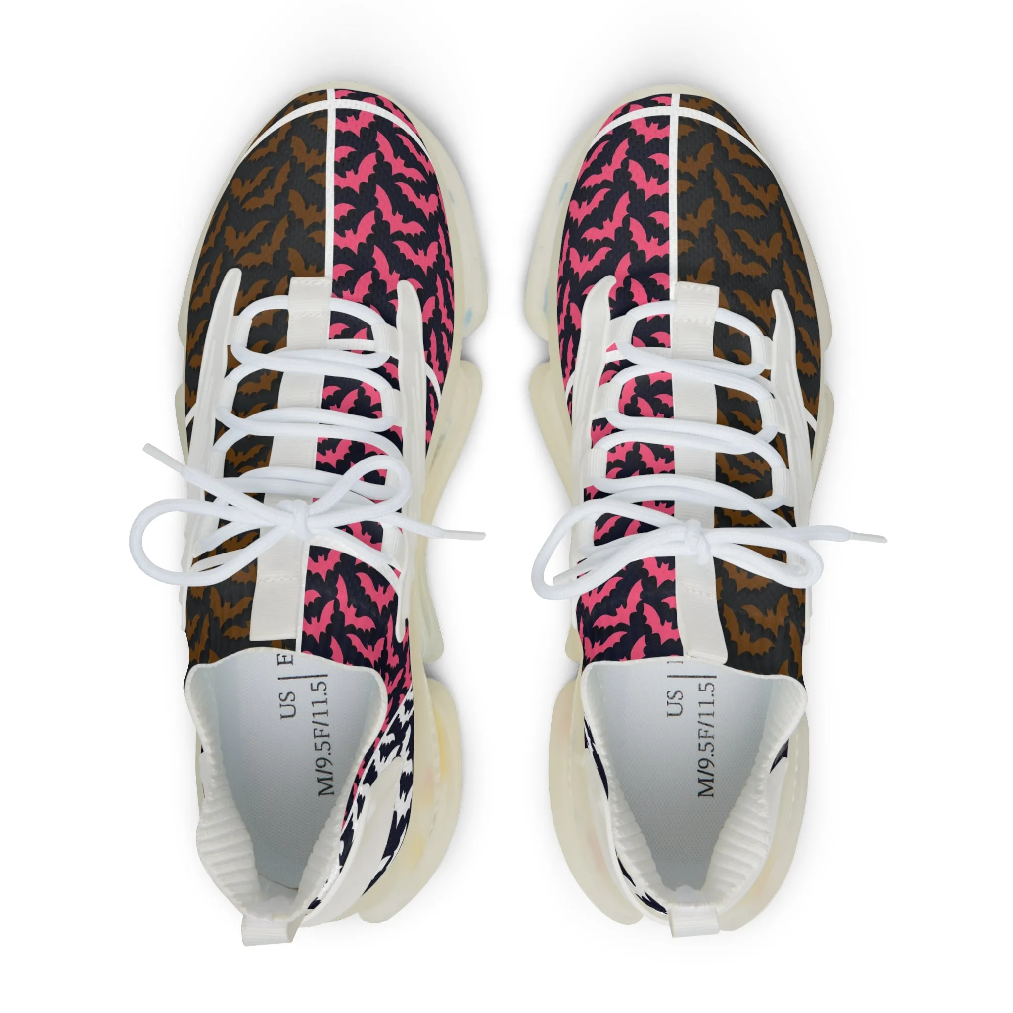 Colorful Bats Men's Mesh Sneakers