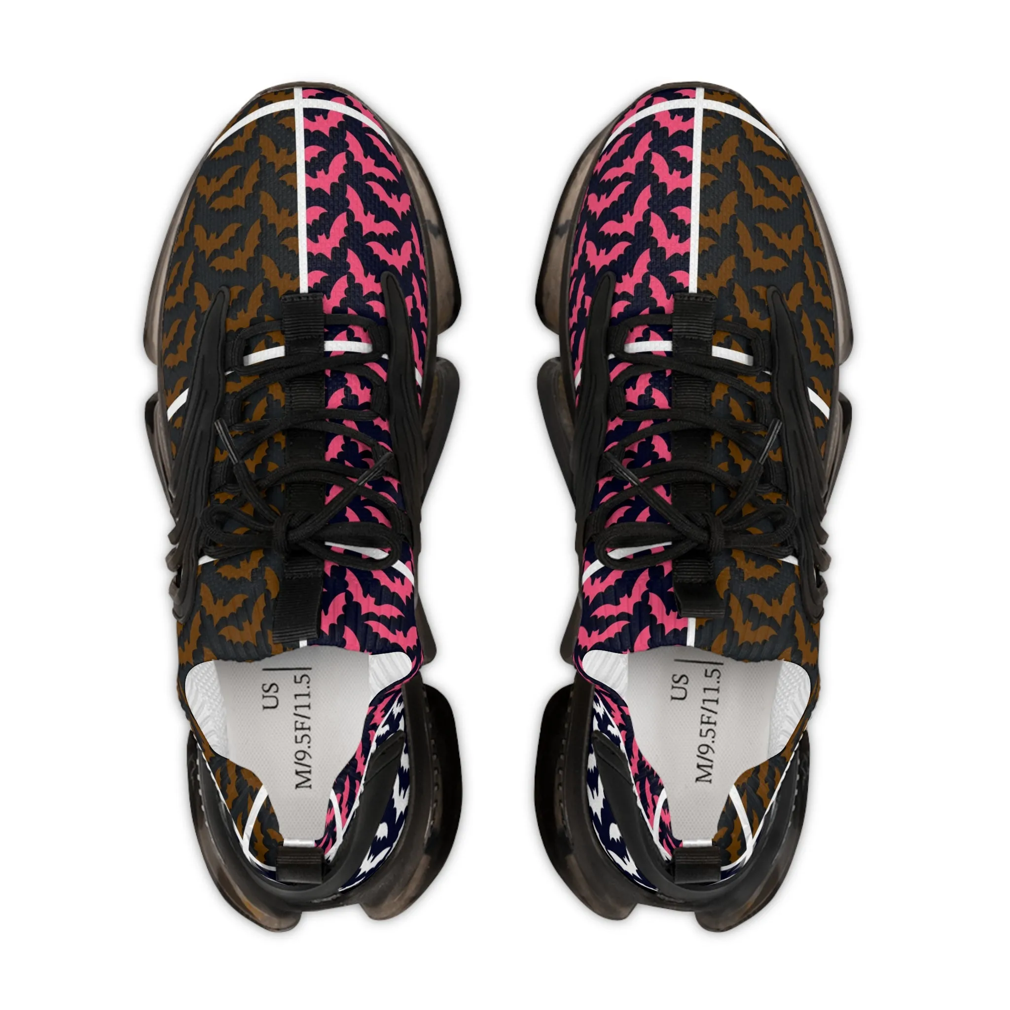 Colorful Bats Men's Mesh Sneakers