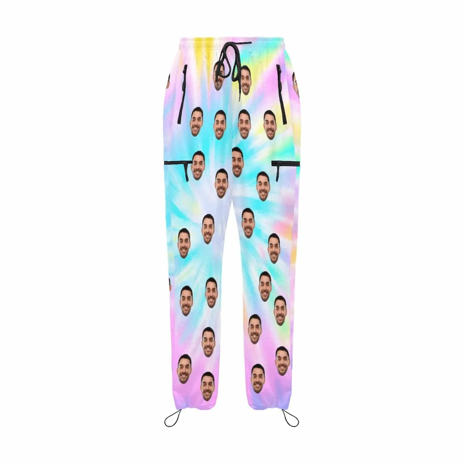 Custom Face Quick Dry Pants Gradient Couple's All Over Print Casual Elastic Drawstring Pants