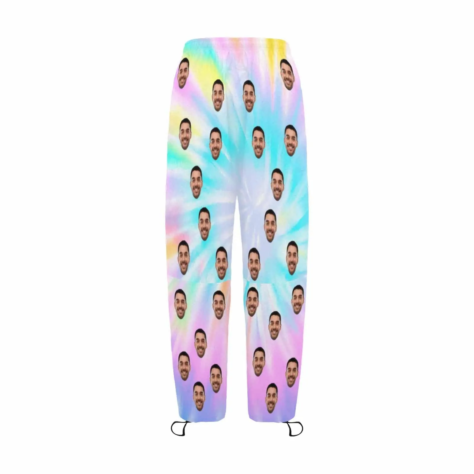 Custom Face Quick Dry Pants Gradient Couple's All Over Print Casual Elastic Drawstring Pants