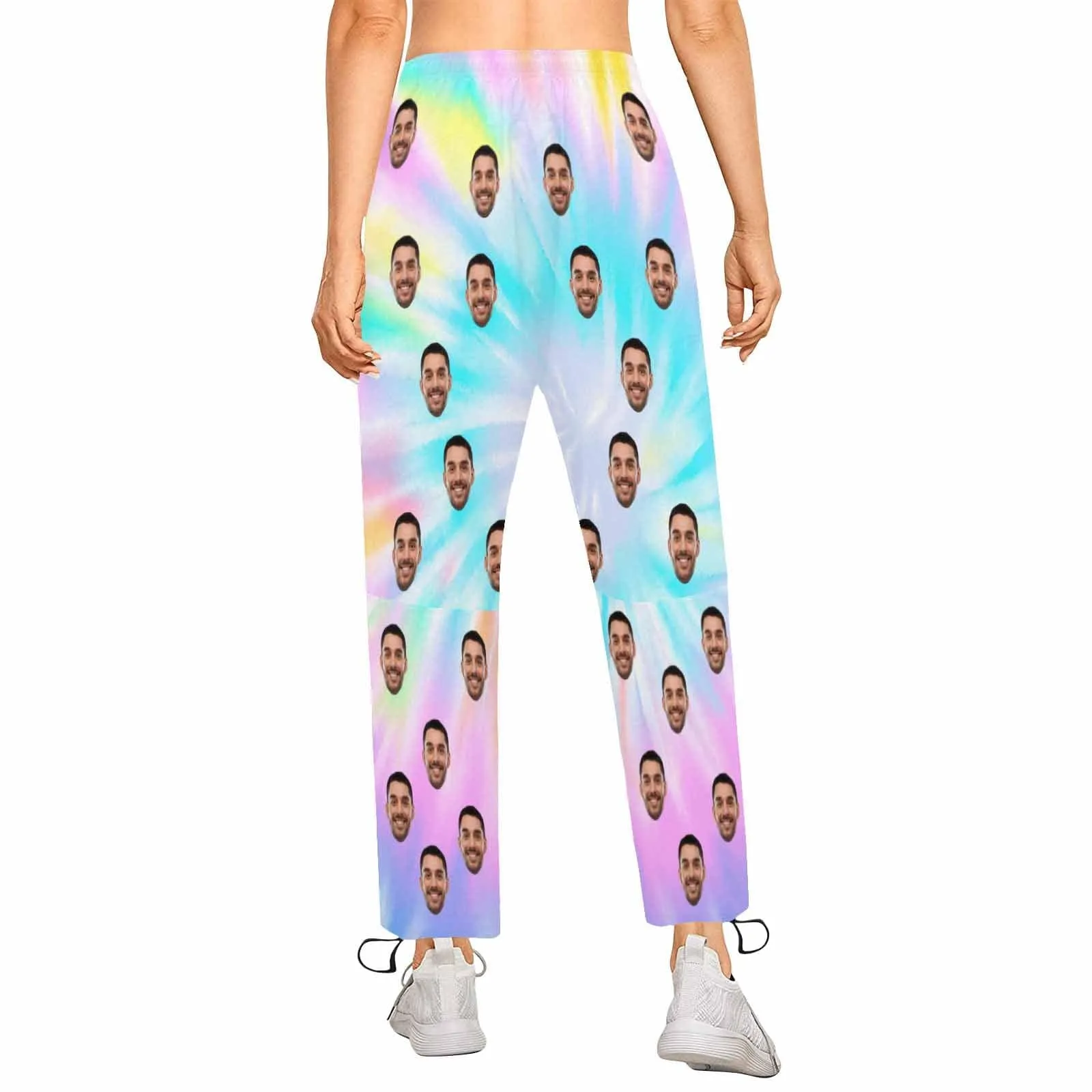 Custom Face Quick Dry Pants Gradient Couple's All Over Print Casual Elastic Drawstring Pants