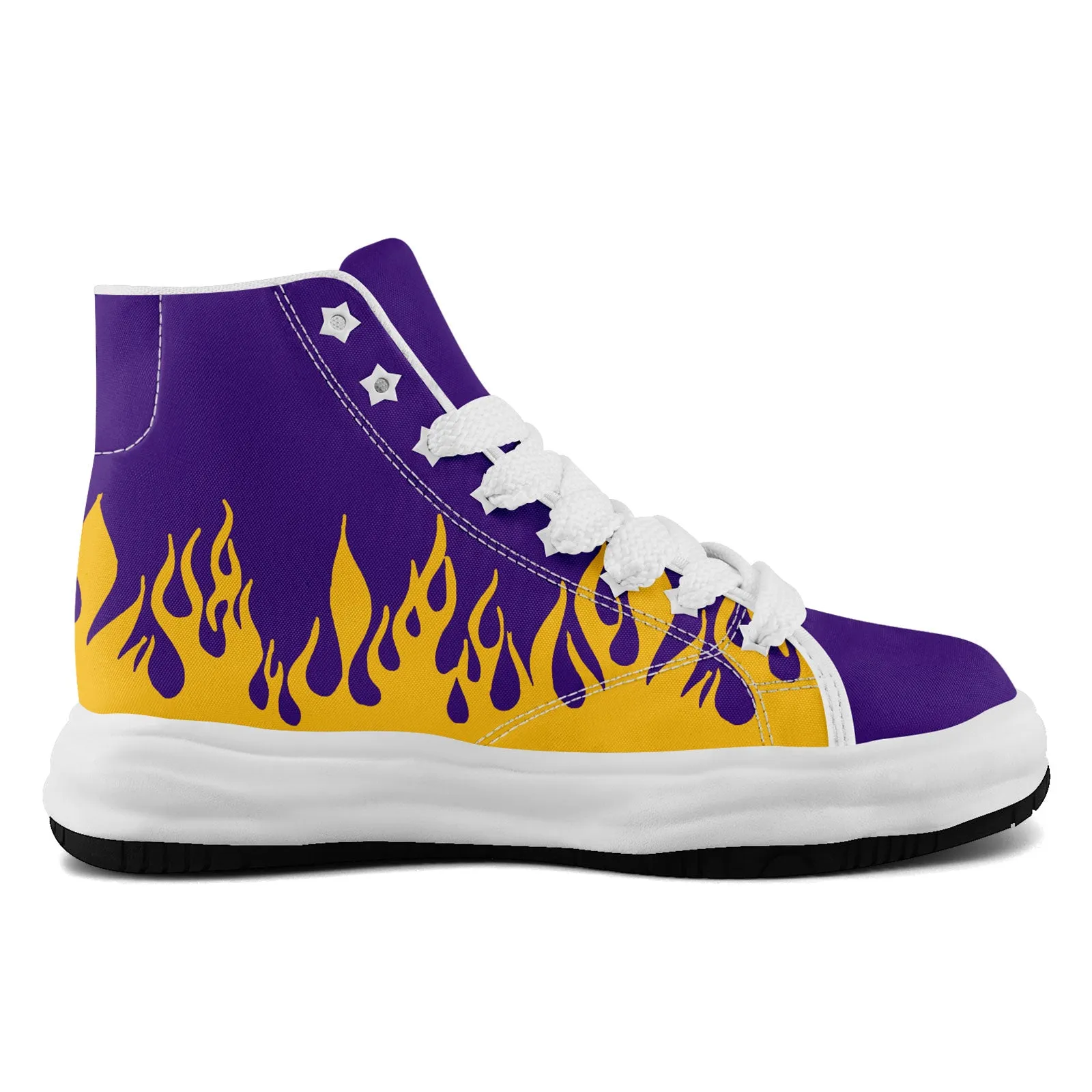 Custom Purple Yellow Minnesota Firesoul Shoes Personalized Sneaker FN039-D020272-17
