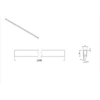 EMRO SHOWER CURTAIN TRACK ONLY SCA2000 - AVAILABLE IN CLEAR ANODISED AND WHITE POWDER COAT