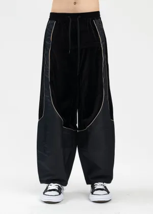 EUPHORIC BLACK EIGHTH WIDE TRACK TROUSERS