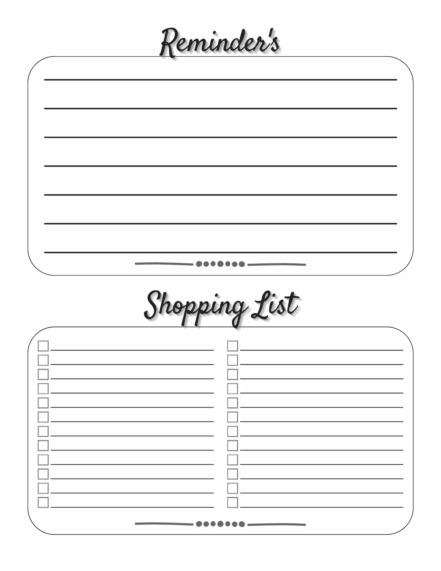 Exercise log & Meal Planning set