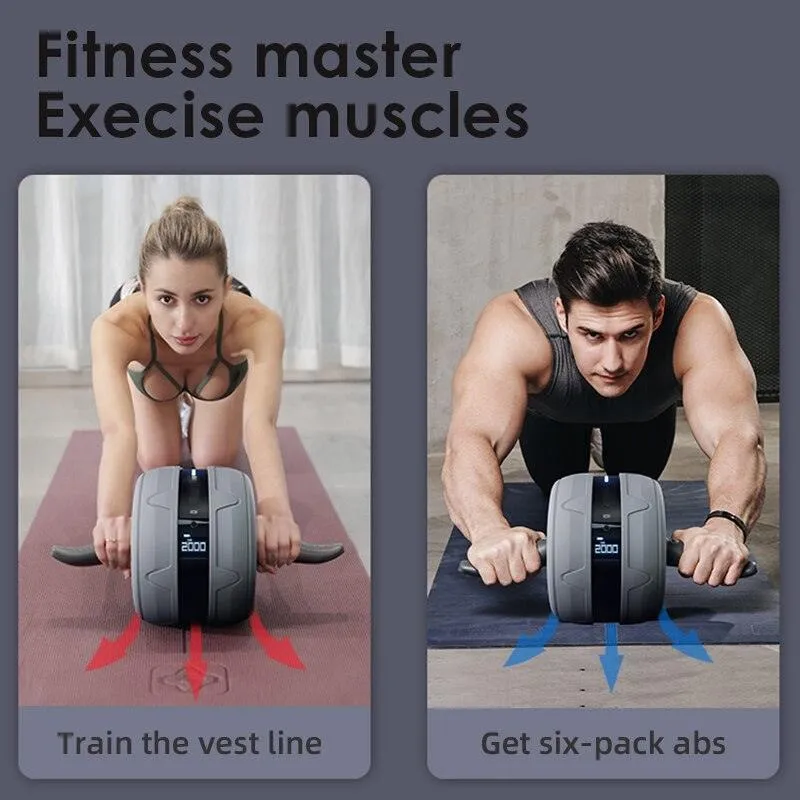Fitness Equipment Press Roller Abdominal Exercise Muscle Stretch Counting Roller for Bodybuilding Gym Home Tool