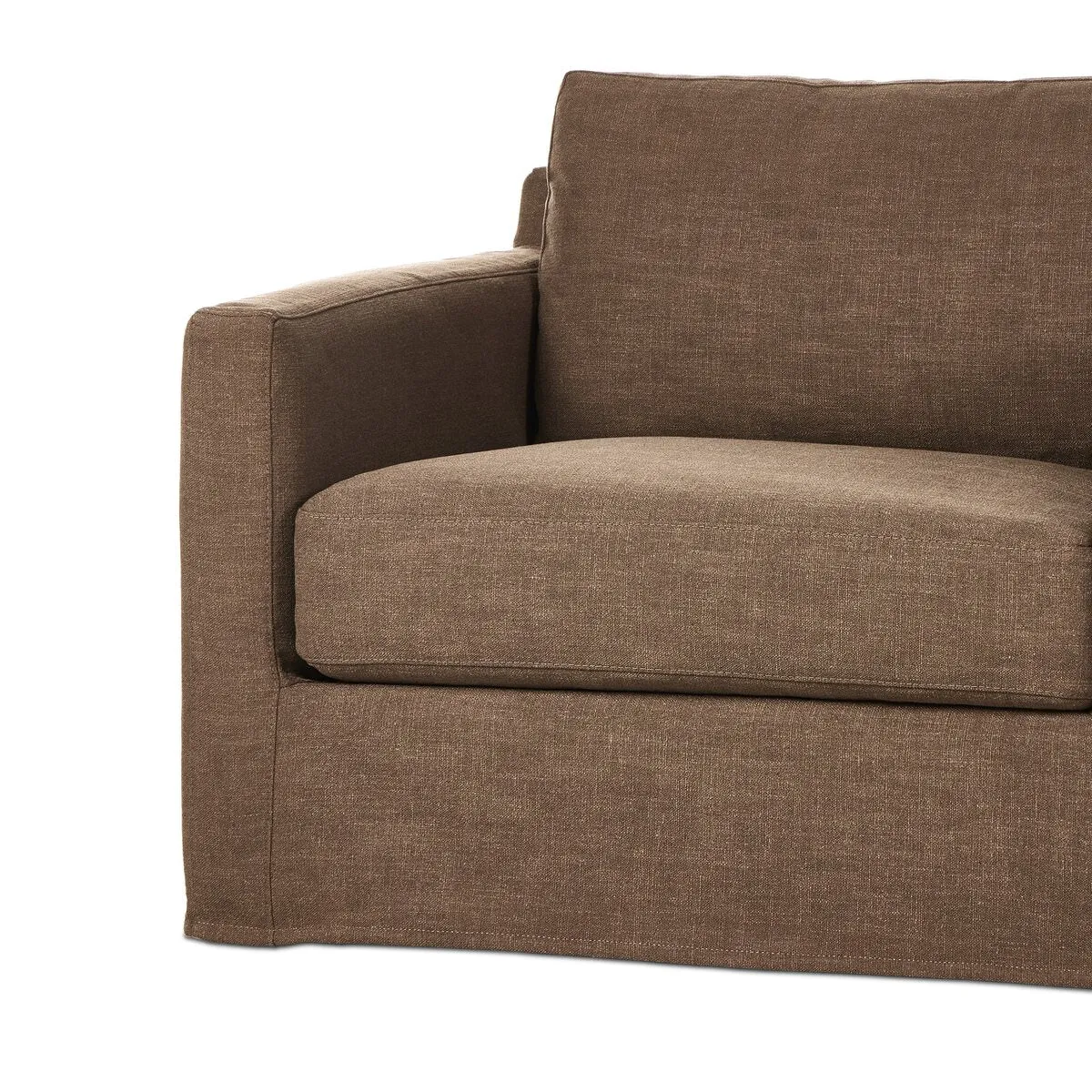 Four Hands Hampton Slipcover Swivel Chair in Antwerp Cafe