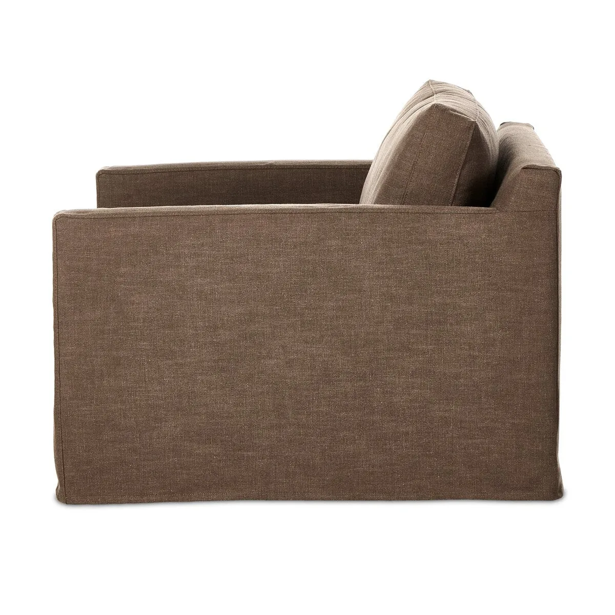 Four Hands Hampton Slipcover Swivel Chair in Antwerp Cafe