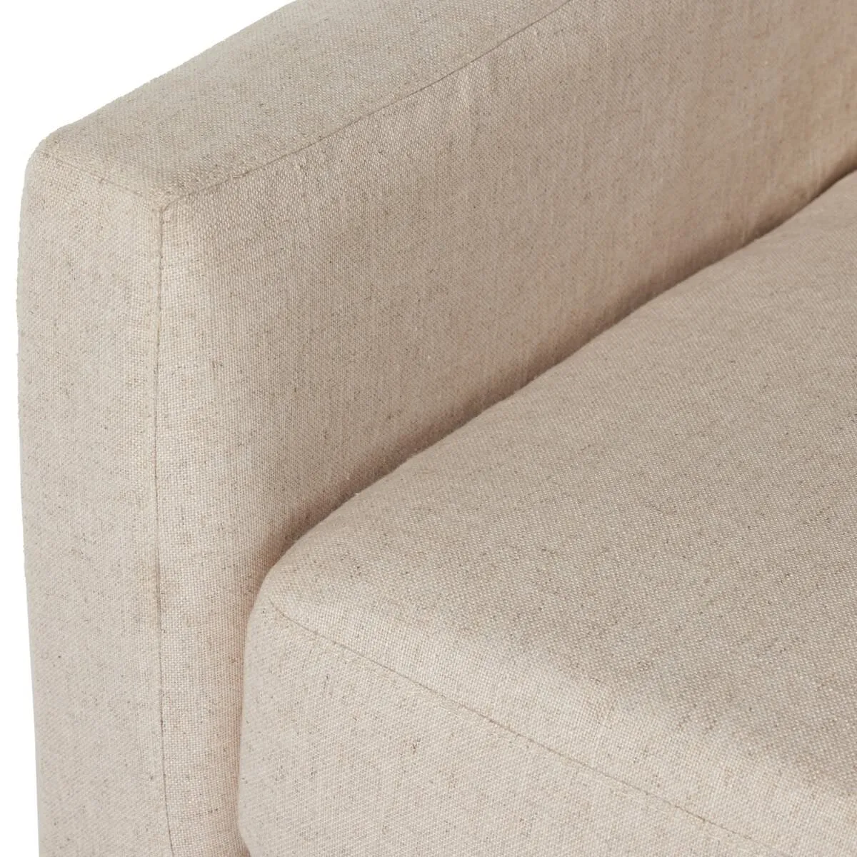 Four Hands Hampton Slipcovered Swivel Chair in Evere Creme