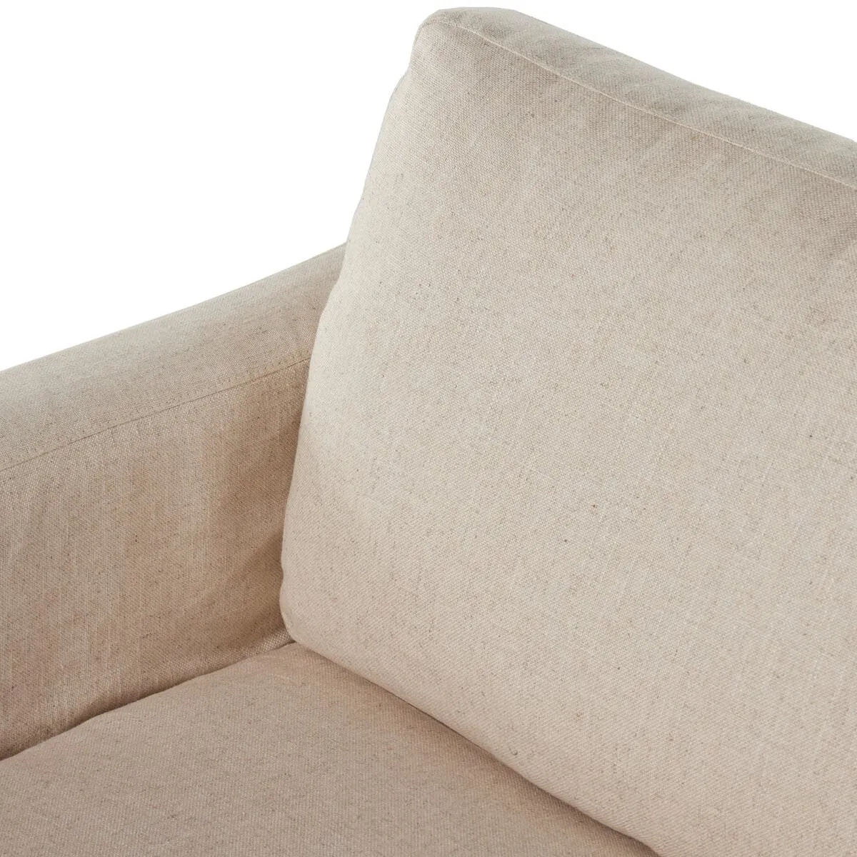 Four Hands Hampton Slipcovered Swivel Chair in Evere Creme