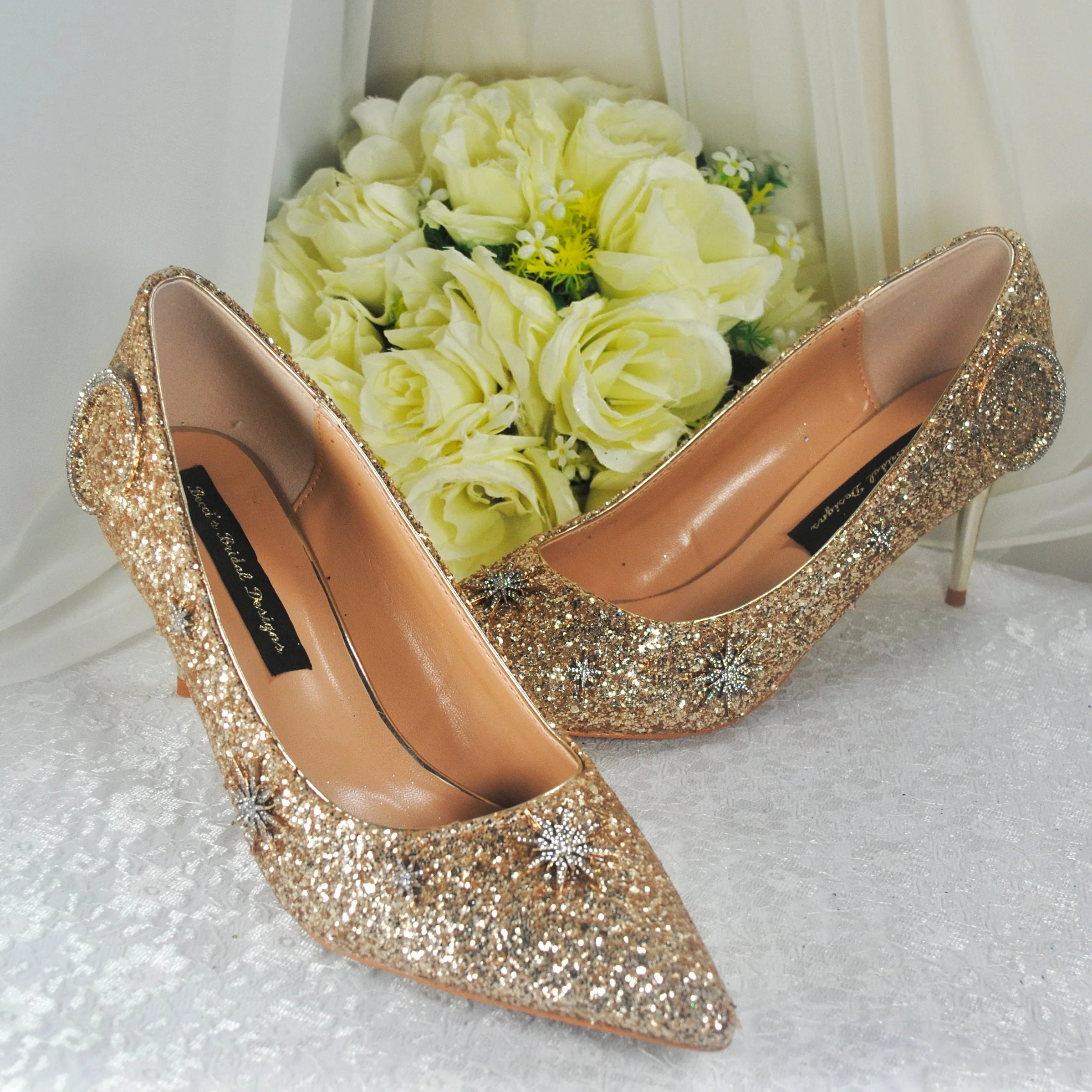 Gold Celestial Bridal Shoes