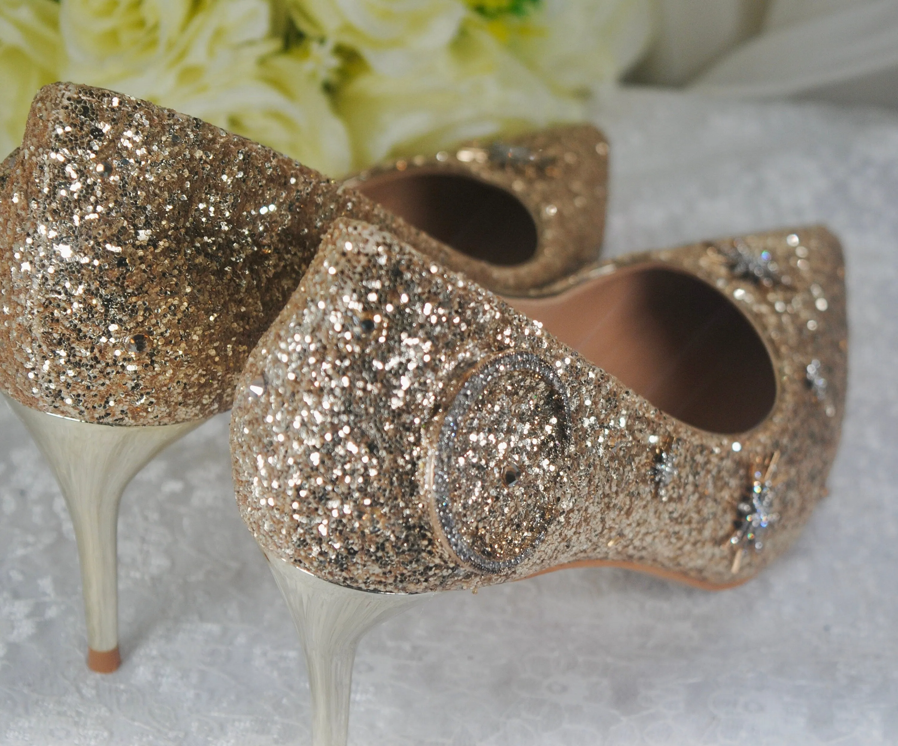 Gold Celestial Bridal Shoes