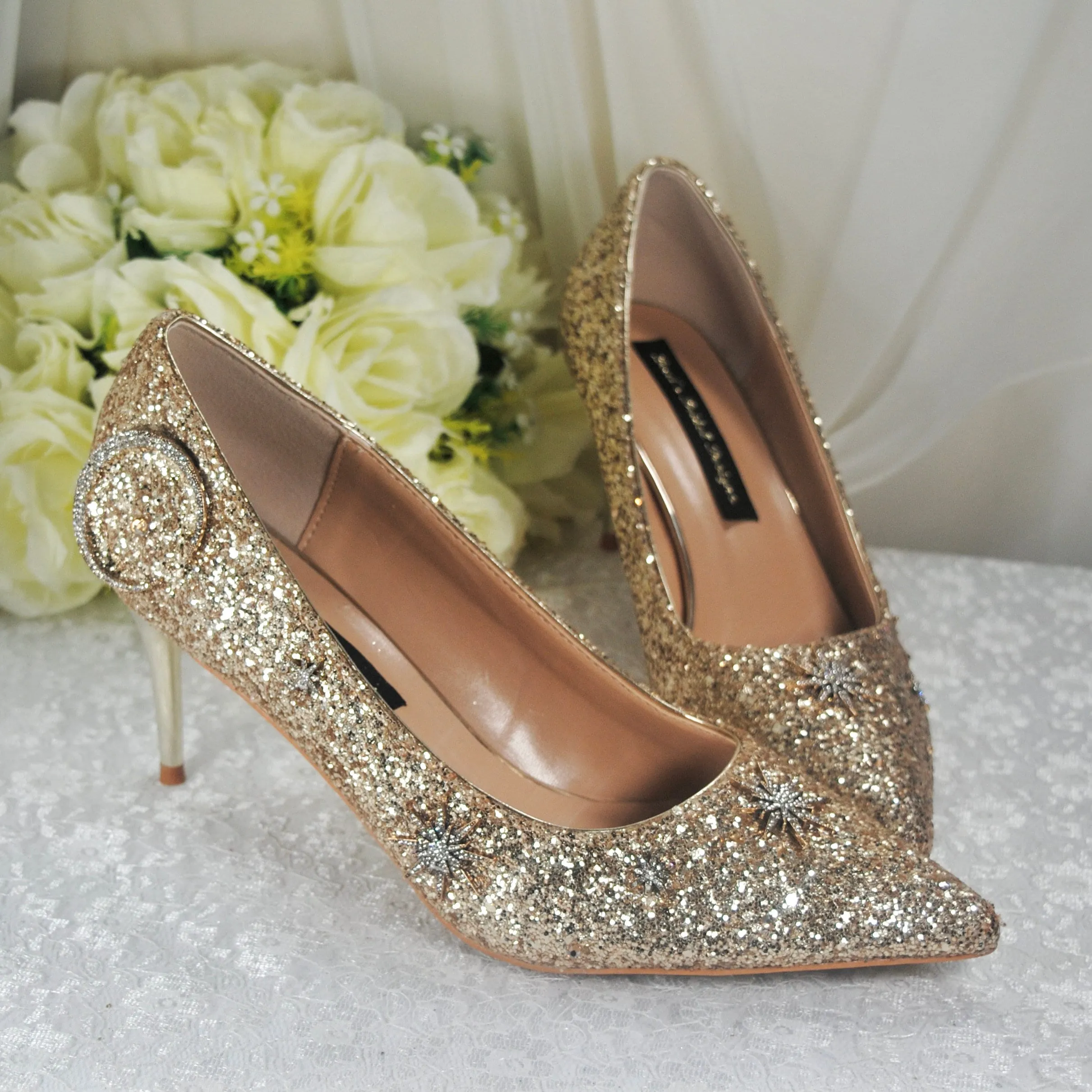 Gold Celestial Bridal Shoes