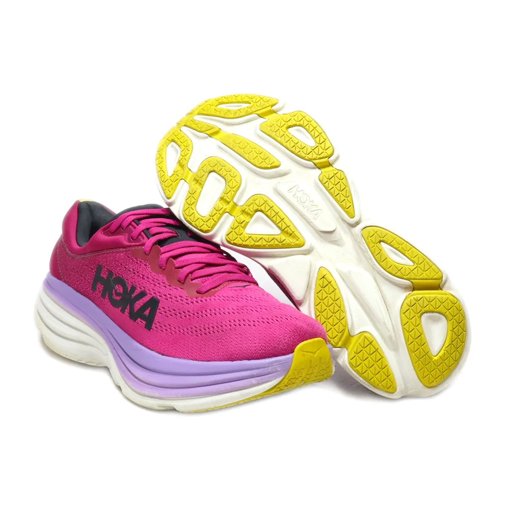 Hoka Bondi 8 Sport Shoes Fabric Pink Colour For Women