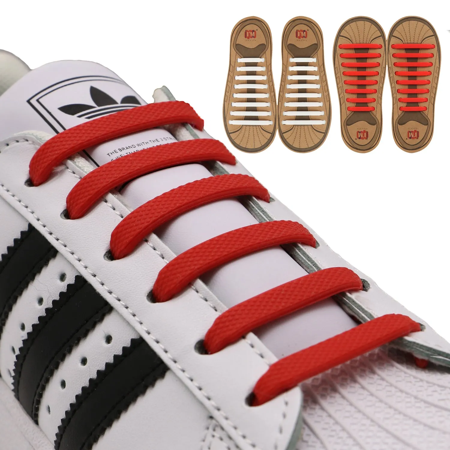 INMAKER No Tie Shoelaces for Kids and Adults, 2 Pack Elastic Sneakers Shoe Laces