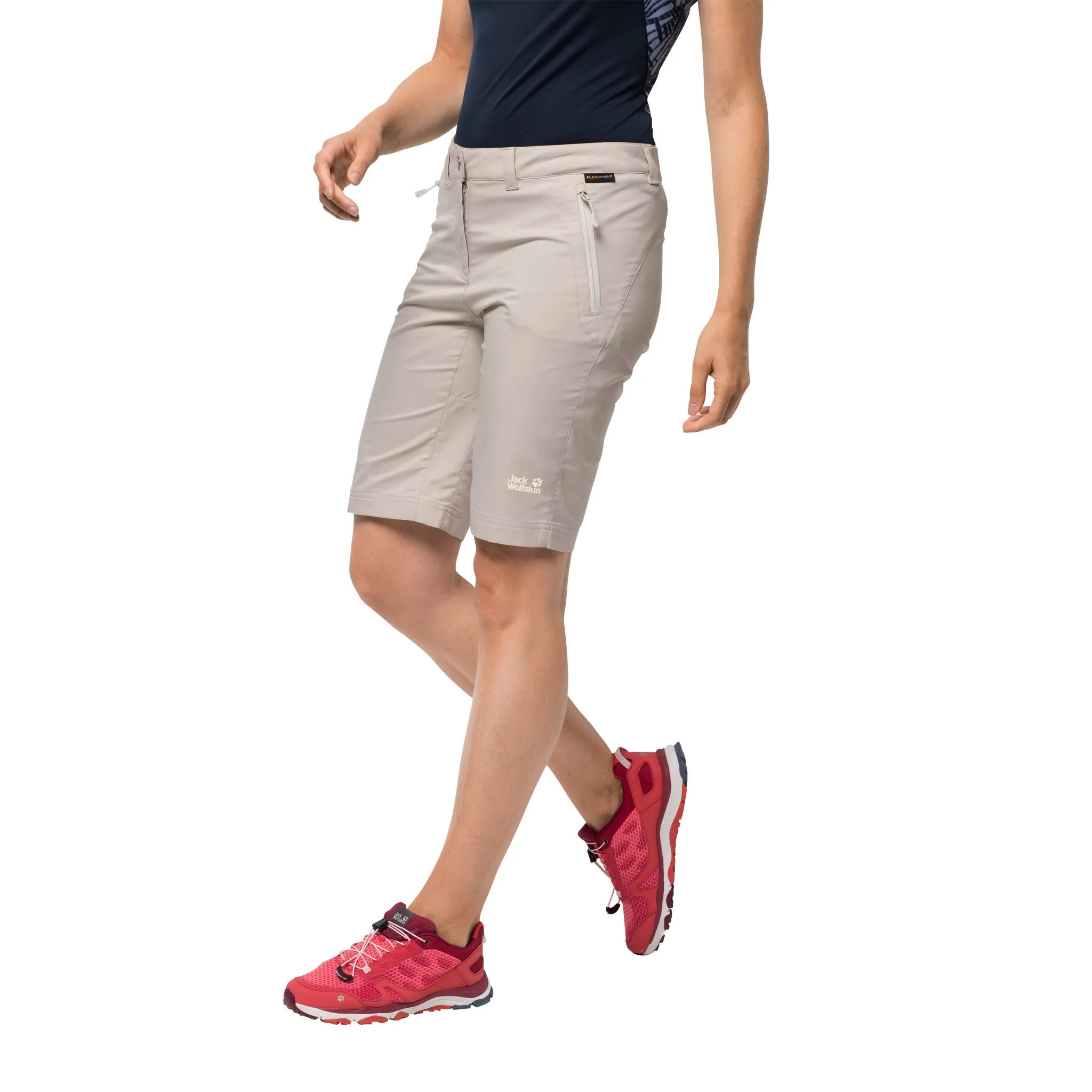 Jack Wolfskin Women&#x27;s Activate Track Shorts  Light Beige | Buy Jack Wolfskin Women&#x27;s Activate Track Shorts  Light Beige here | Outnorth