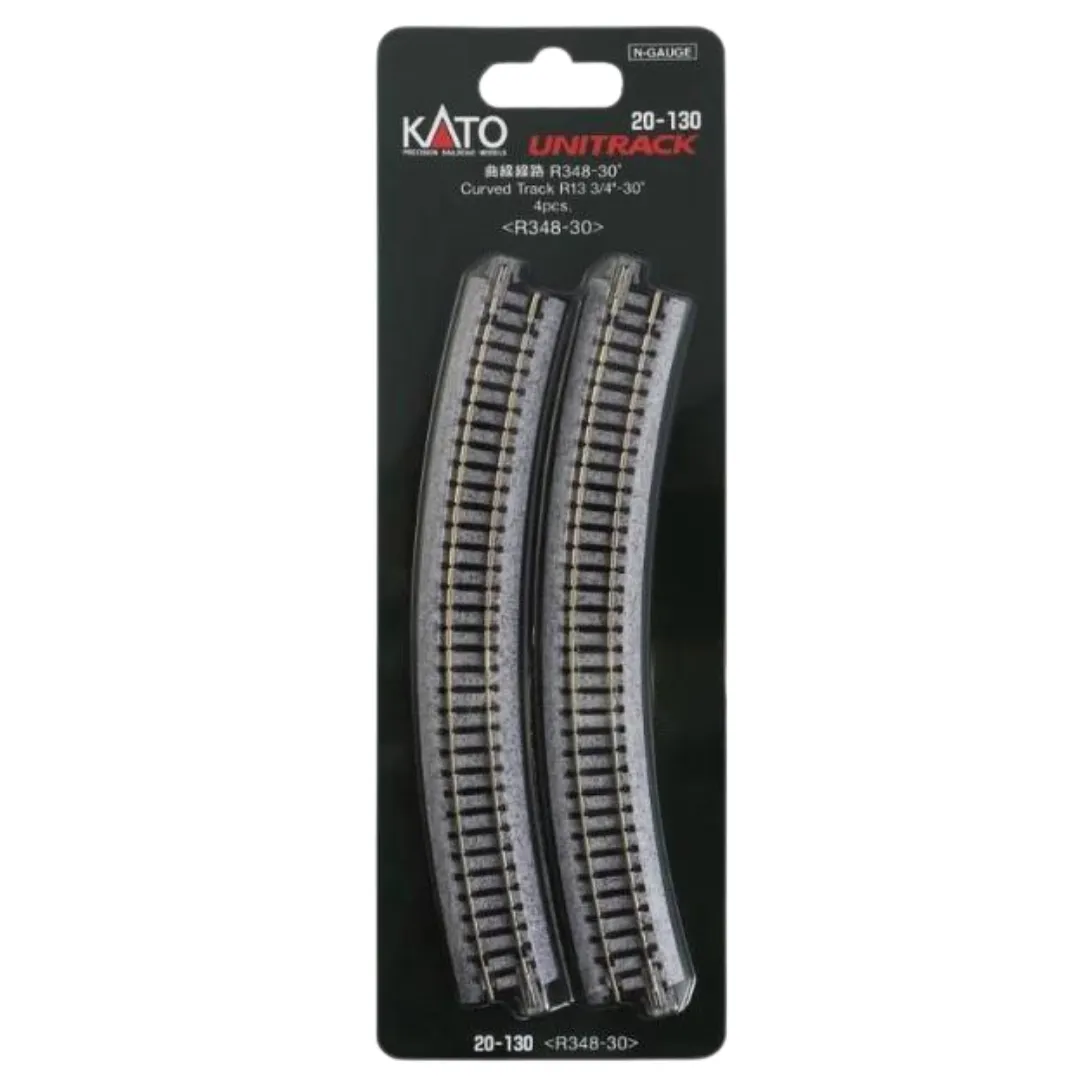 KATO - 20-130 - Curved Track (348mm Radius x 4) 30 Degree - N Gauge