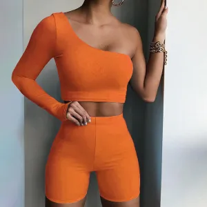 Ladies strapless sports suit