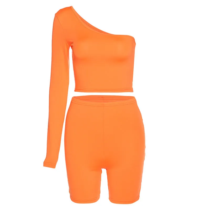 Ladies strapless sports suit