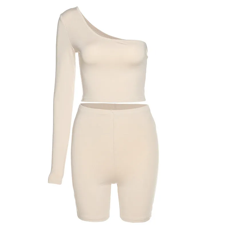 Ladies strapless sports suit