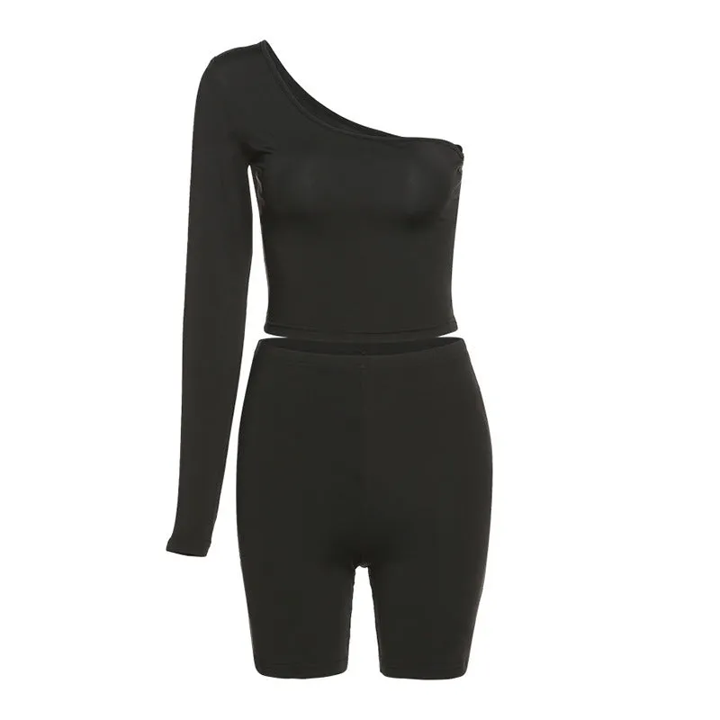 Ladies strapless sports suit
