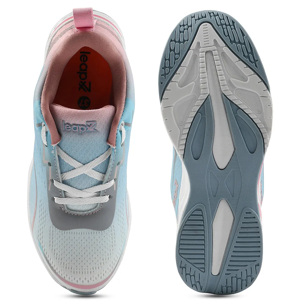 Leap7x Sky Blue Sports Lacing Walking Shoes For Women GHD-W10E By Liberty