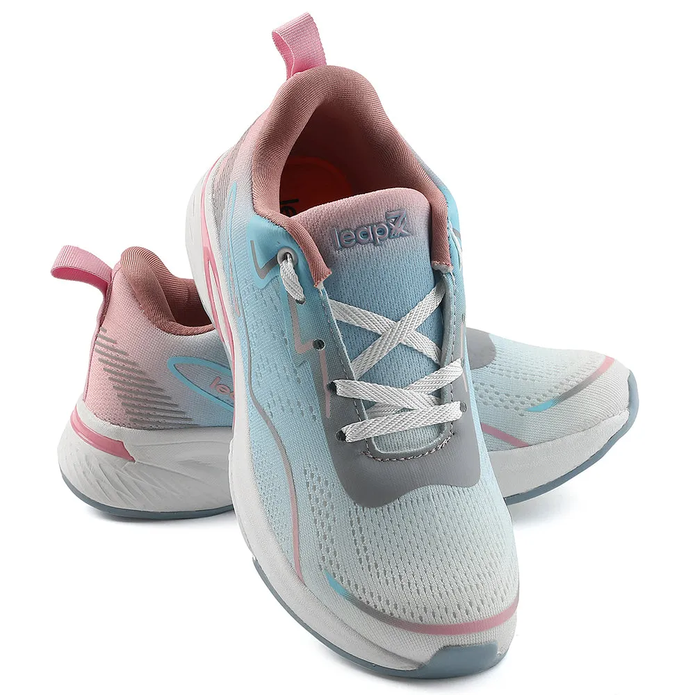 Leap7x Sky Blue Sports Lacing Walking Shoes For Women GHD-W10E By Liberty