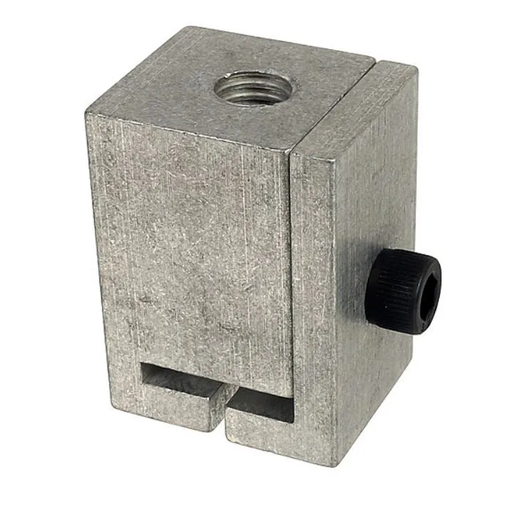 M140-THR-HNGR-.500   1/2" Threaded Rod Track Hanger Silver