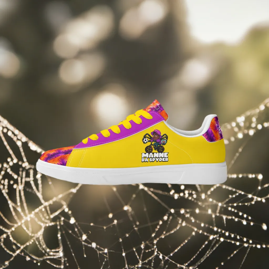 Manne The Spyder Adult Lightweight Brand Low Top Leather Skateboard Shoes WIth Personalized Logo /Name