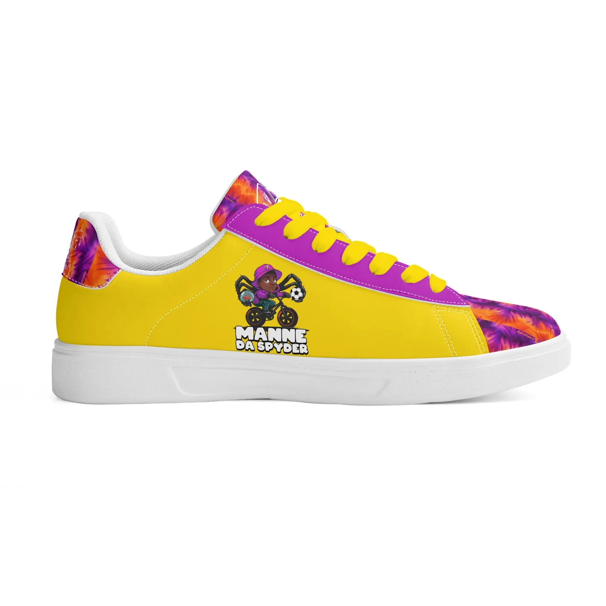 Manne The Spyder Adult Lightweight Brand Low Top Leather Skateboard Shoes WIth Personalized Logo /Name